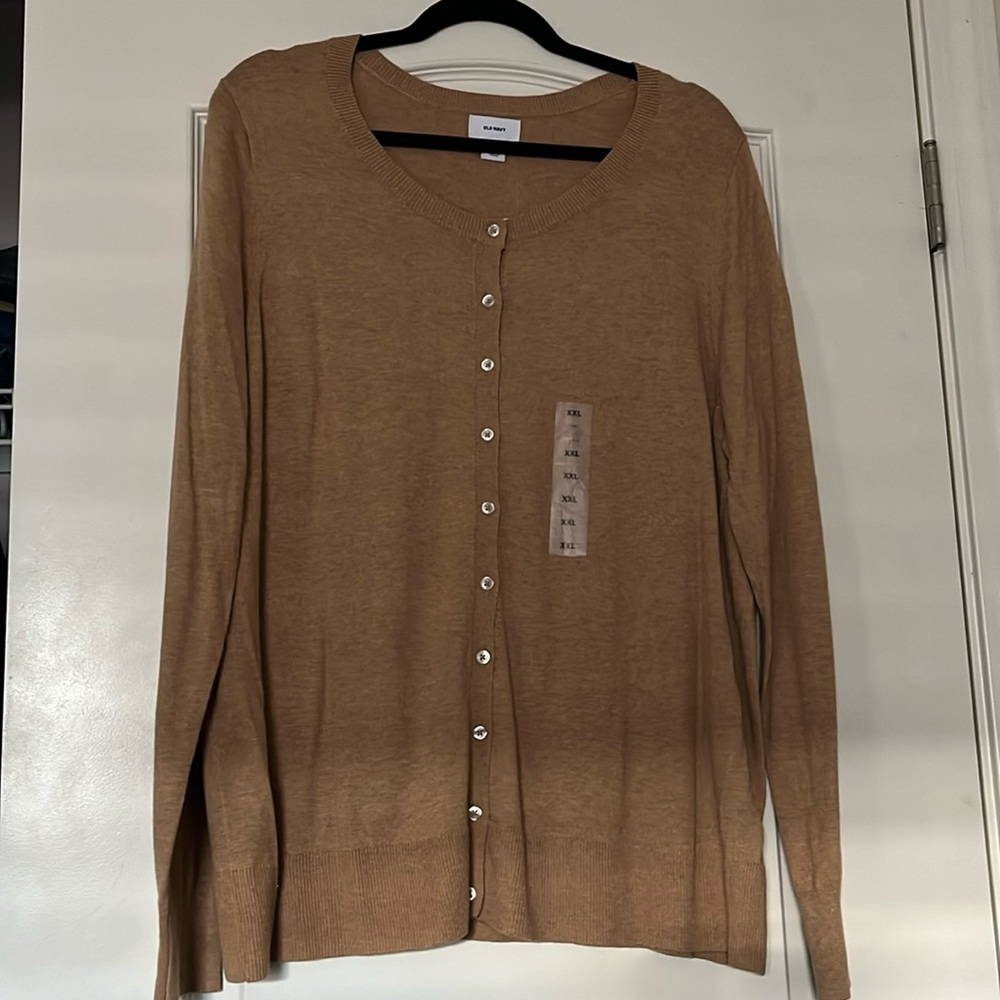 NWT Old Navy Camel cardigan XXL